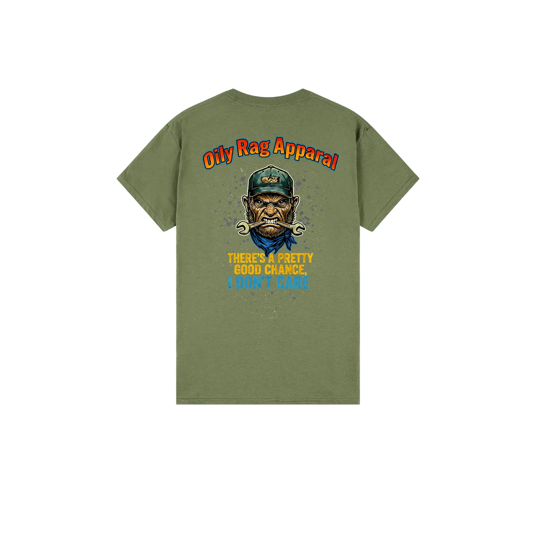 Military Green back flat lay