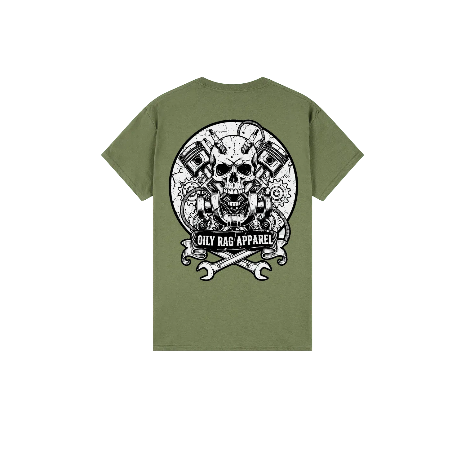 Military Green back flat lay