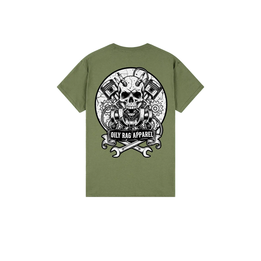 Military Green back flat lay