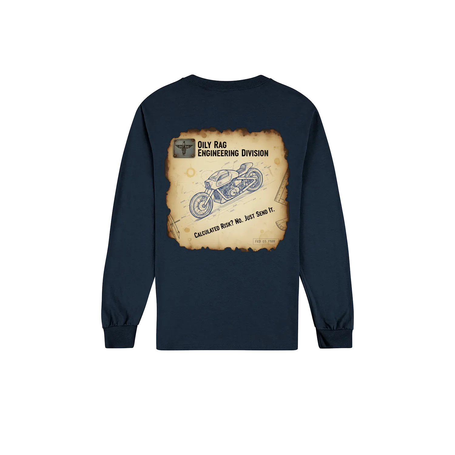 Navy back flat lay