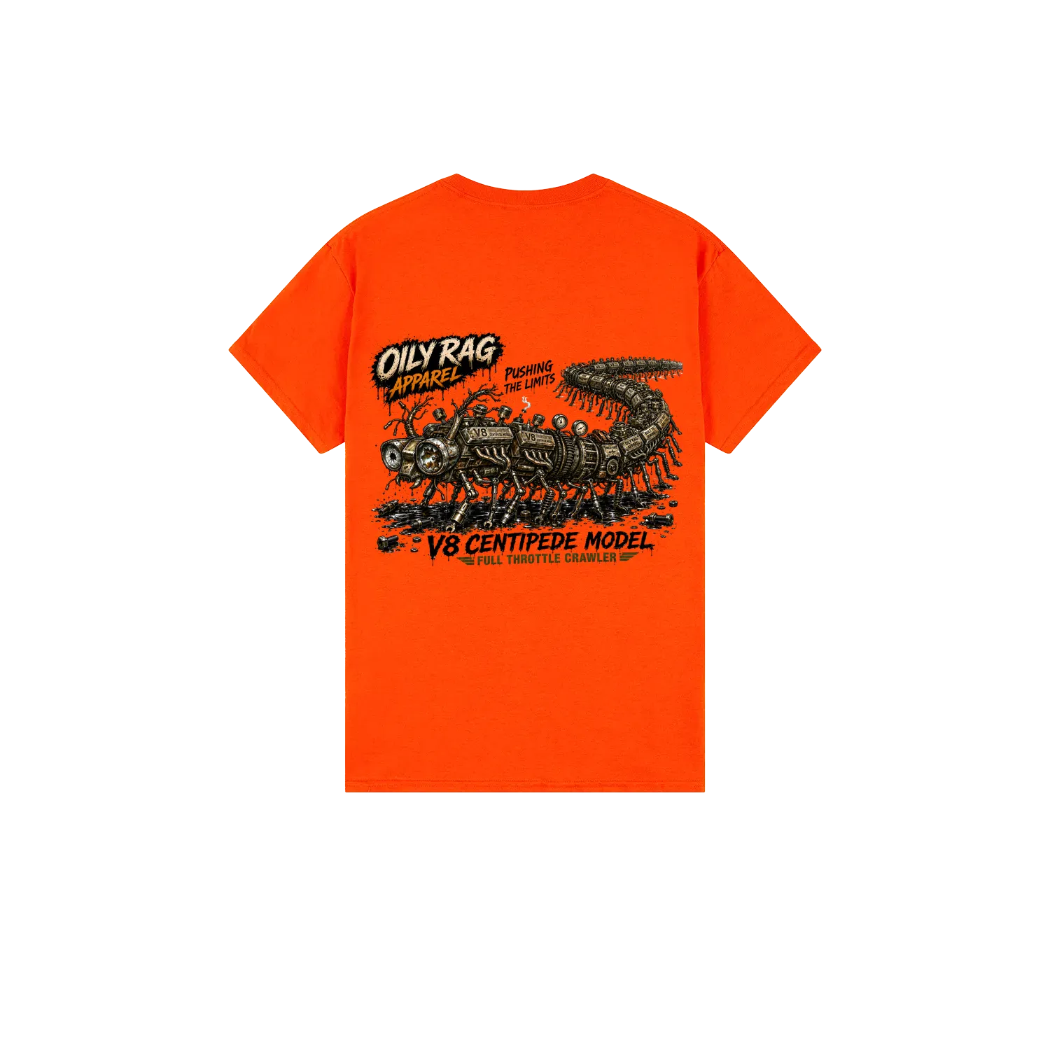 Orange back flat lay