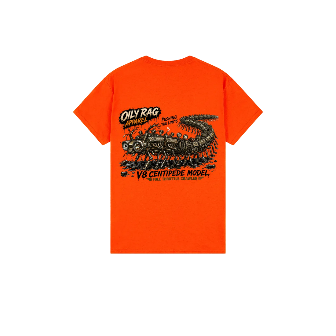 Orange back flat lay