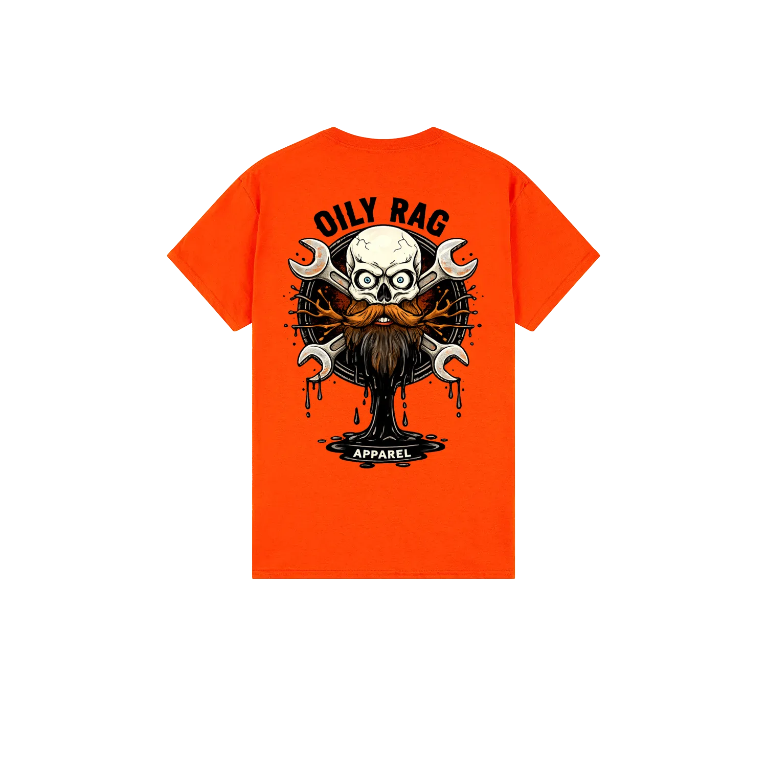 Orange back flat lay