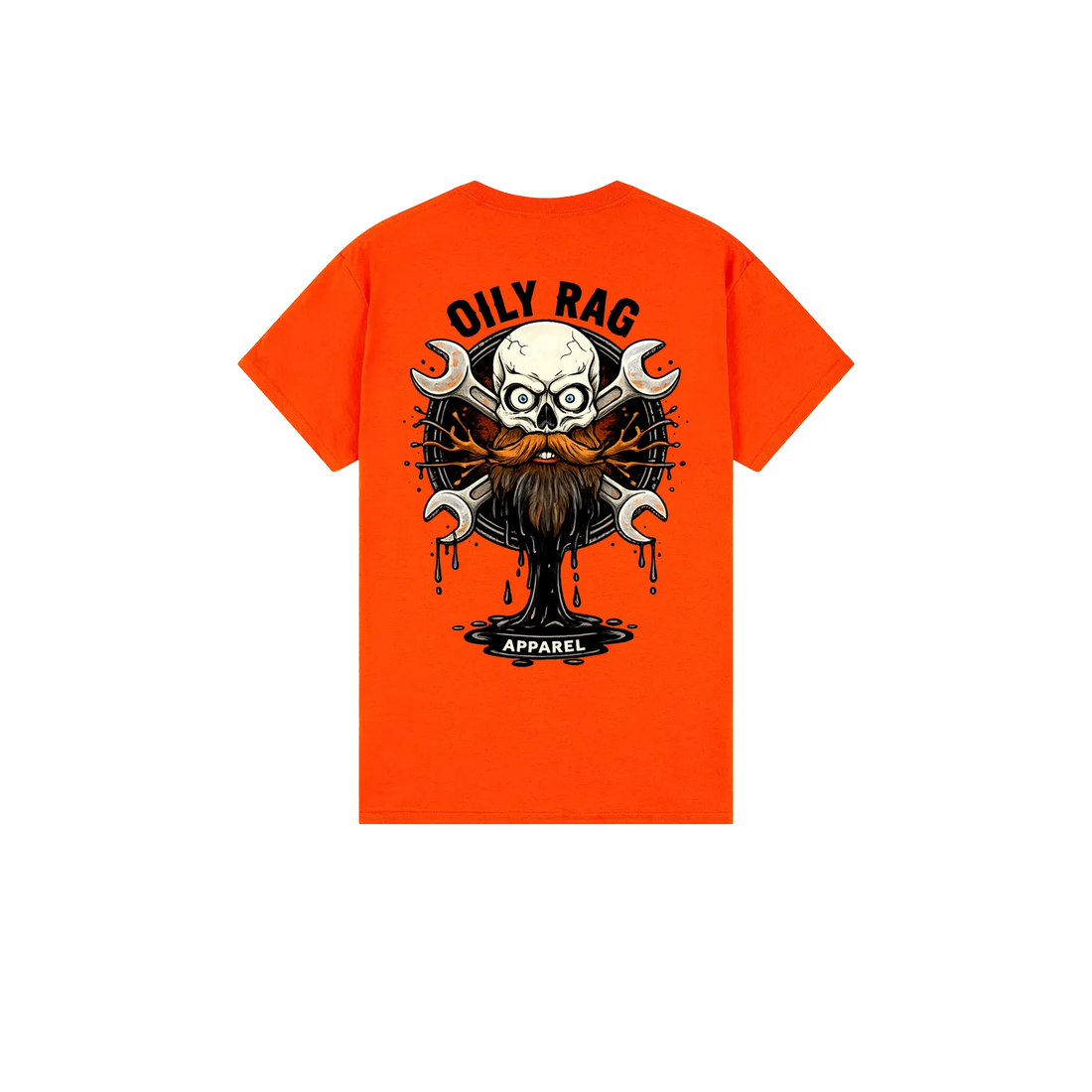 Orange back flat lay