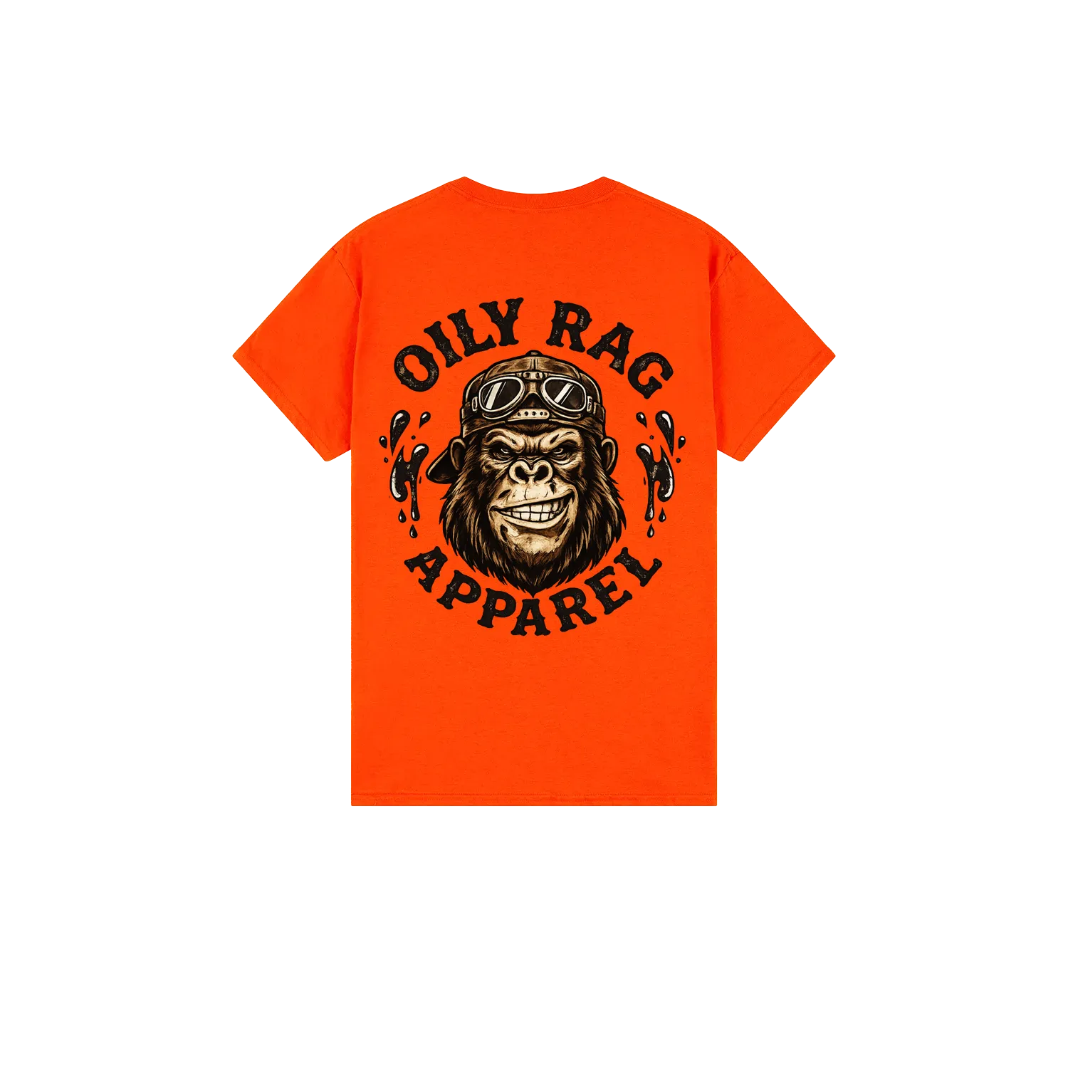 Orange back flat lay