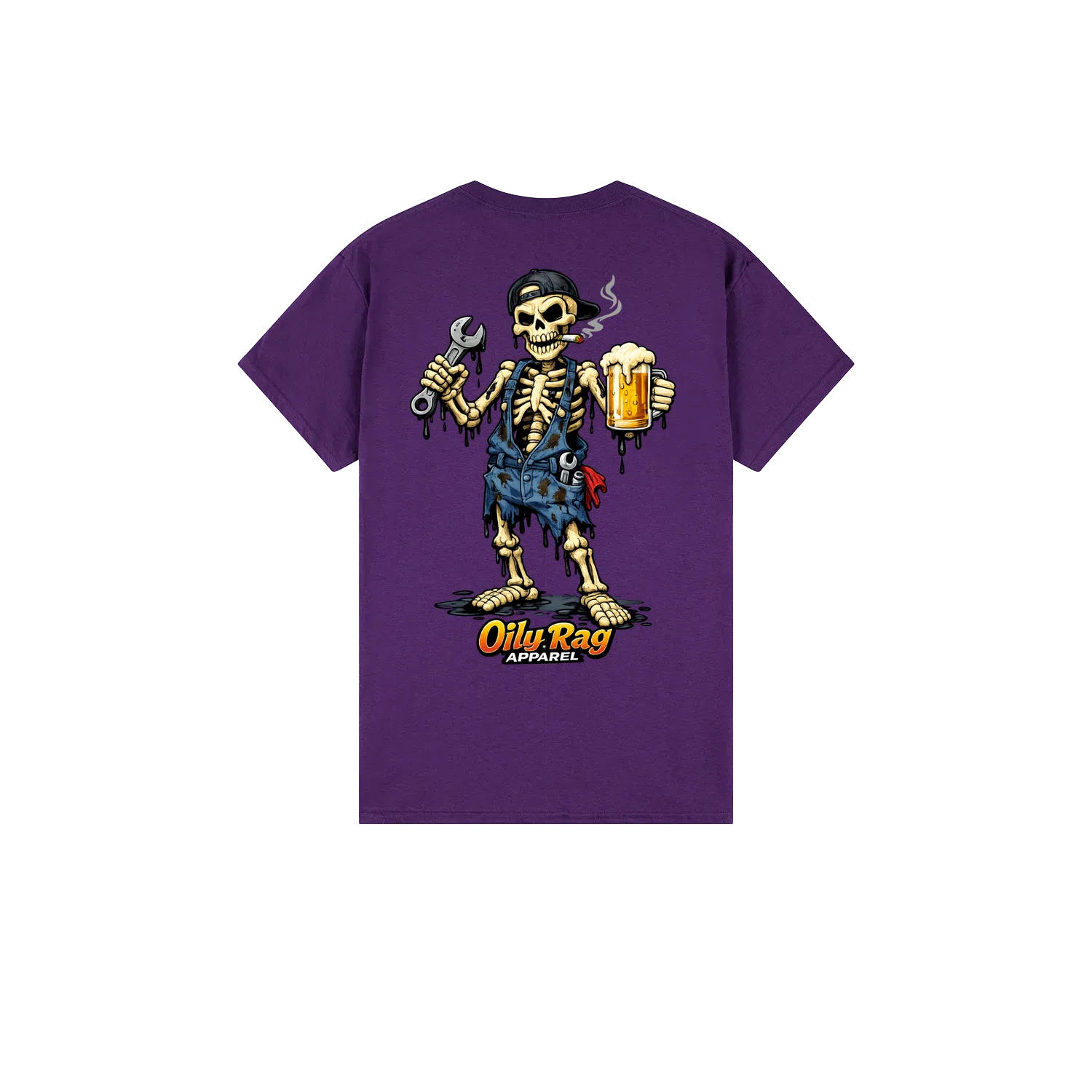 Purple back flat lay