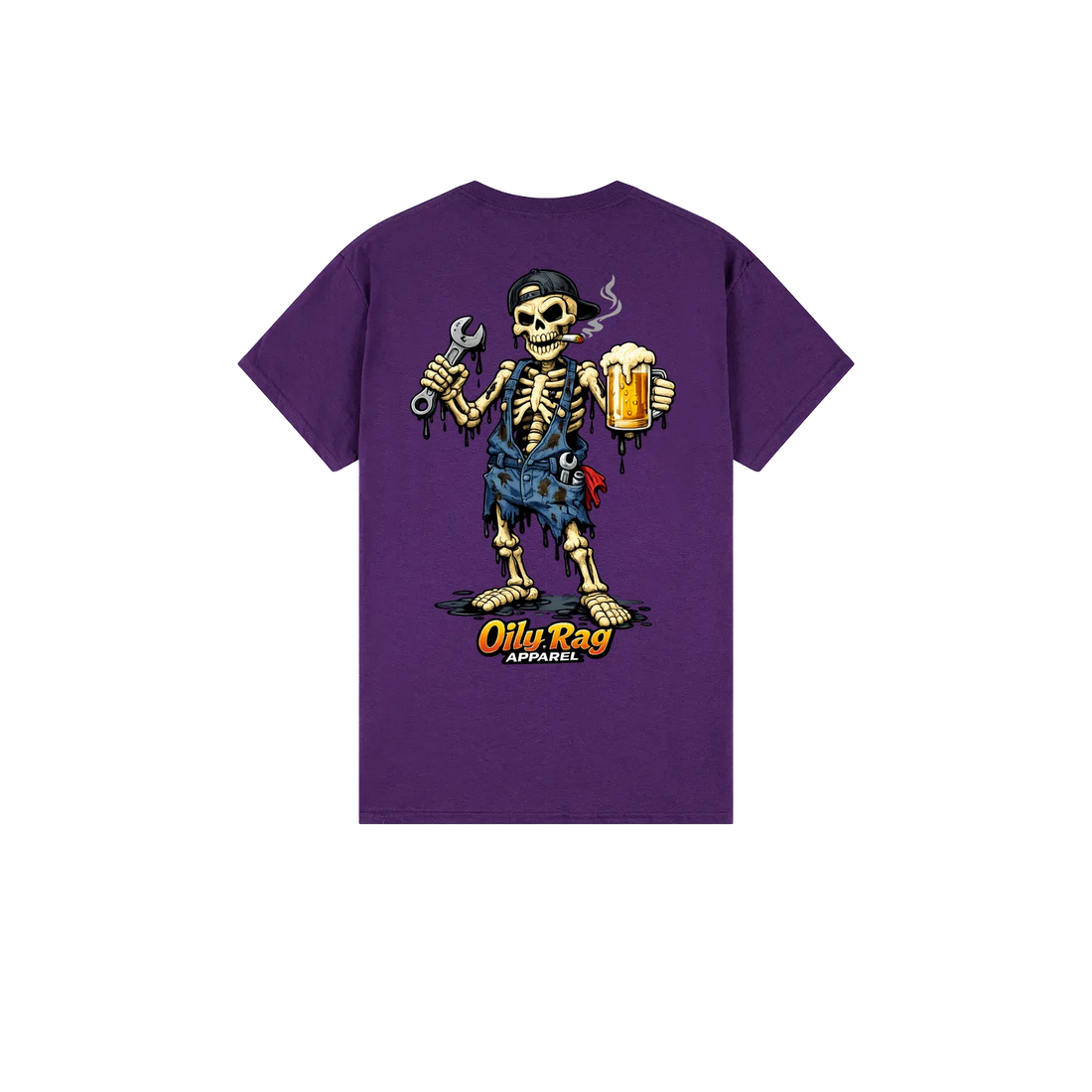 Purple back flat lay