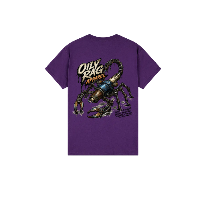 Purple back flat lay