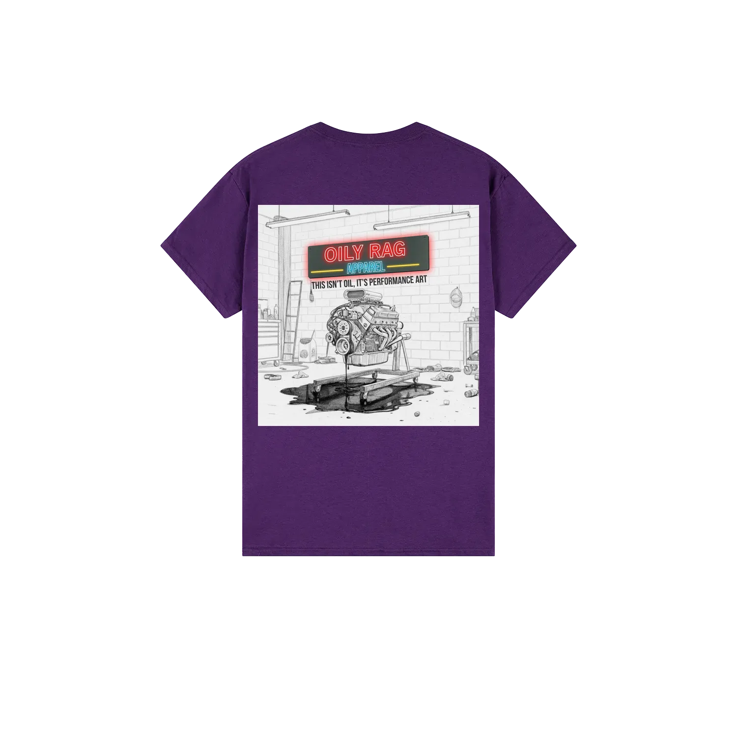 Purple back flat lay