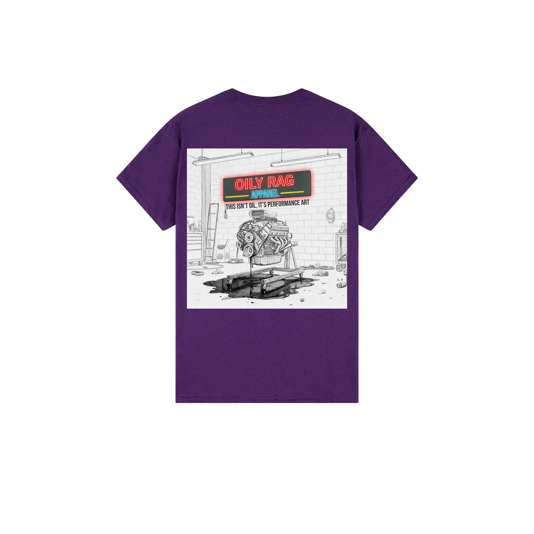 Purple back flat lay