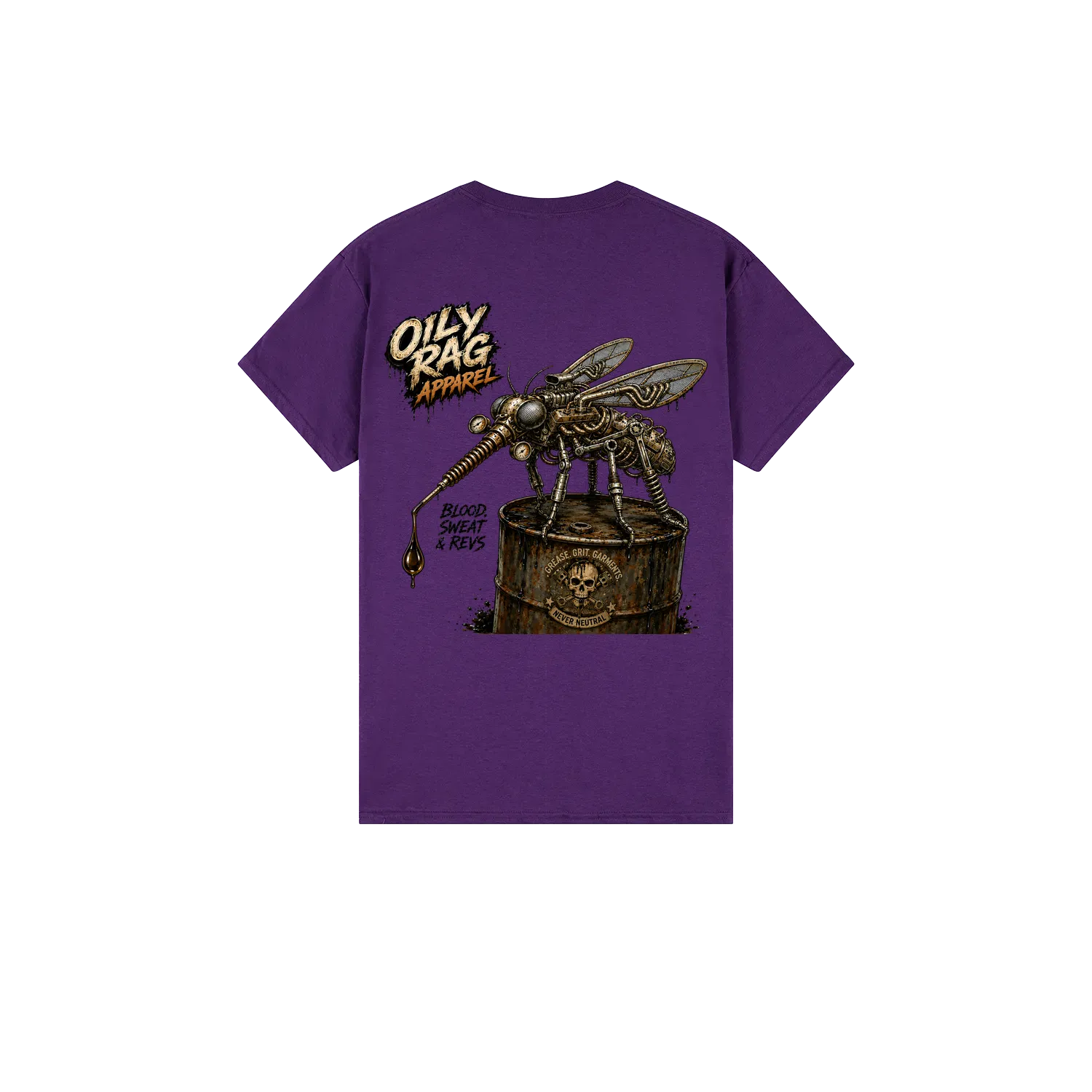 Purple back flat lay