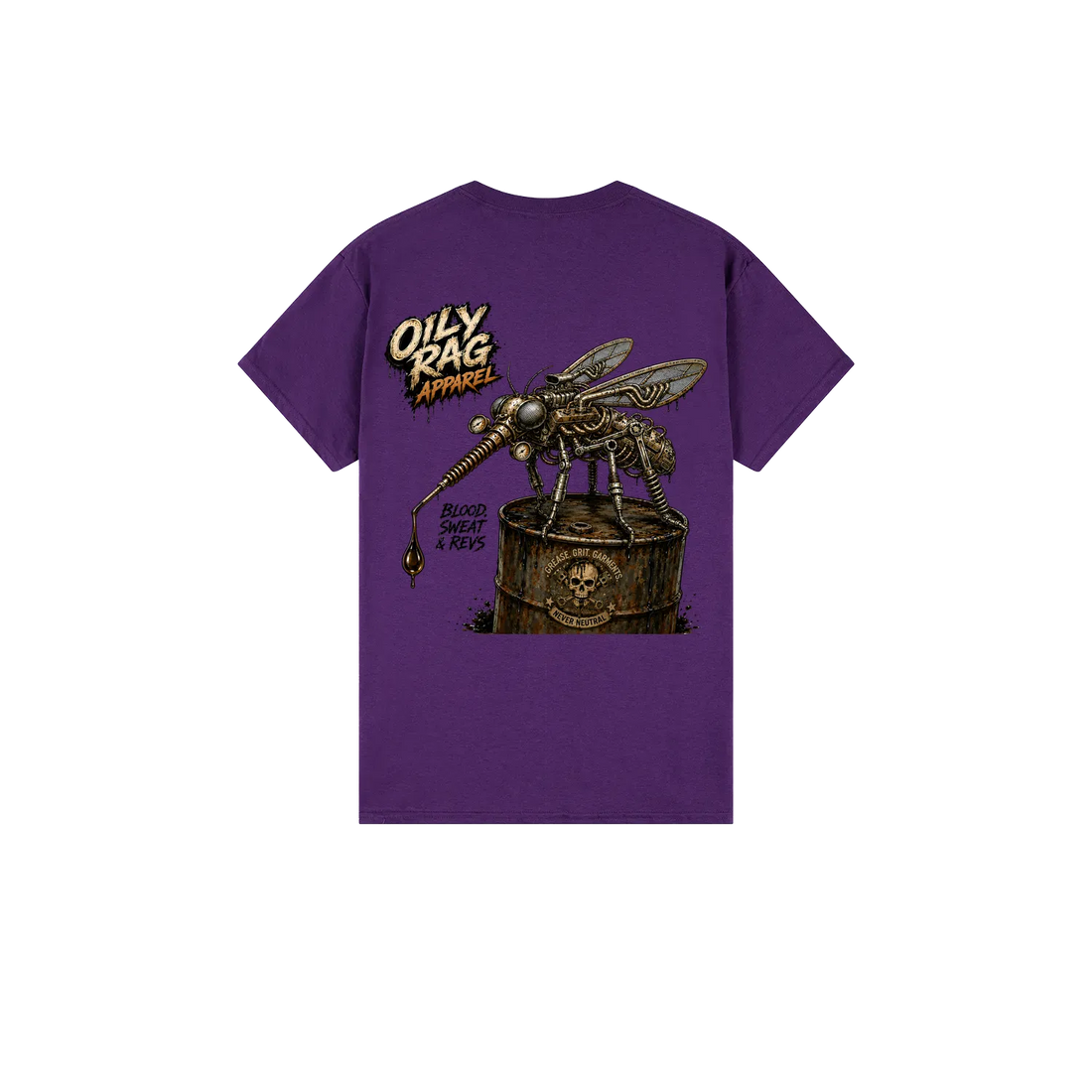 Purple back flat lay