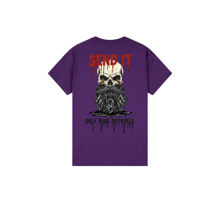 Purple back flat lay