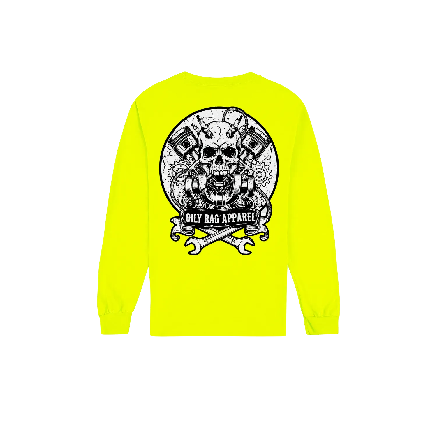 Safety Green back flat lay