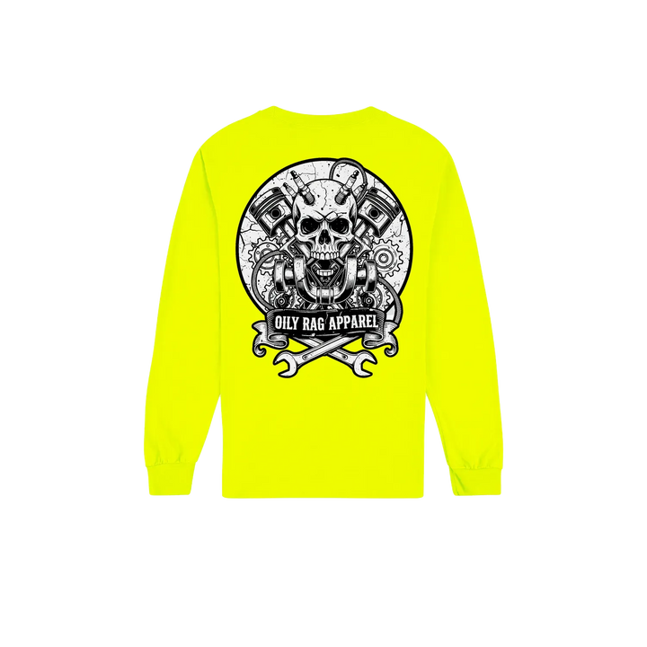 Safety Green back flat lay