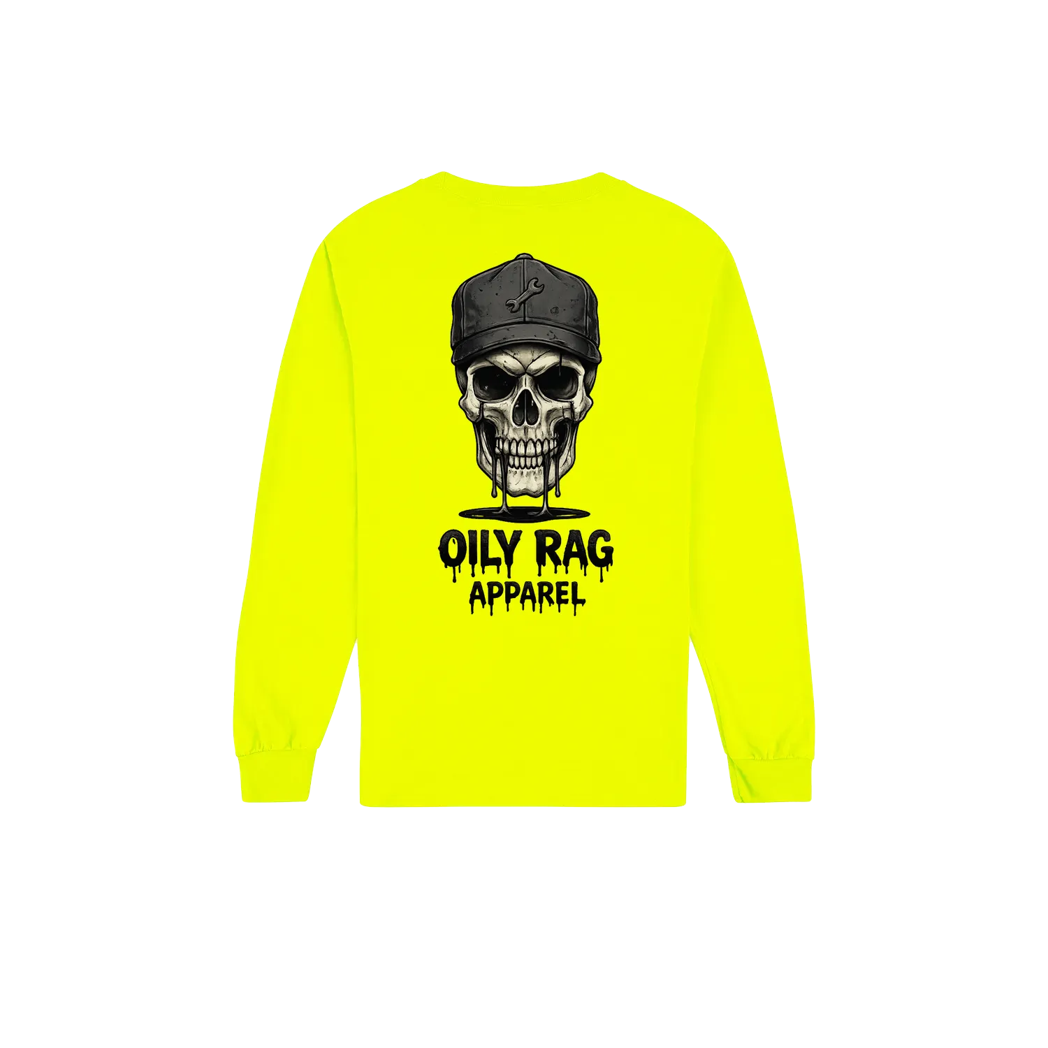 Safety Green back flat lay