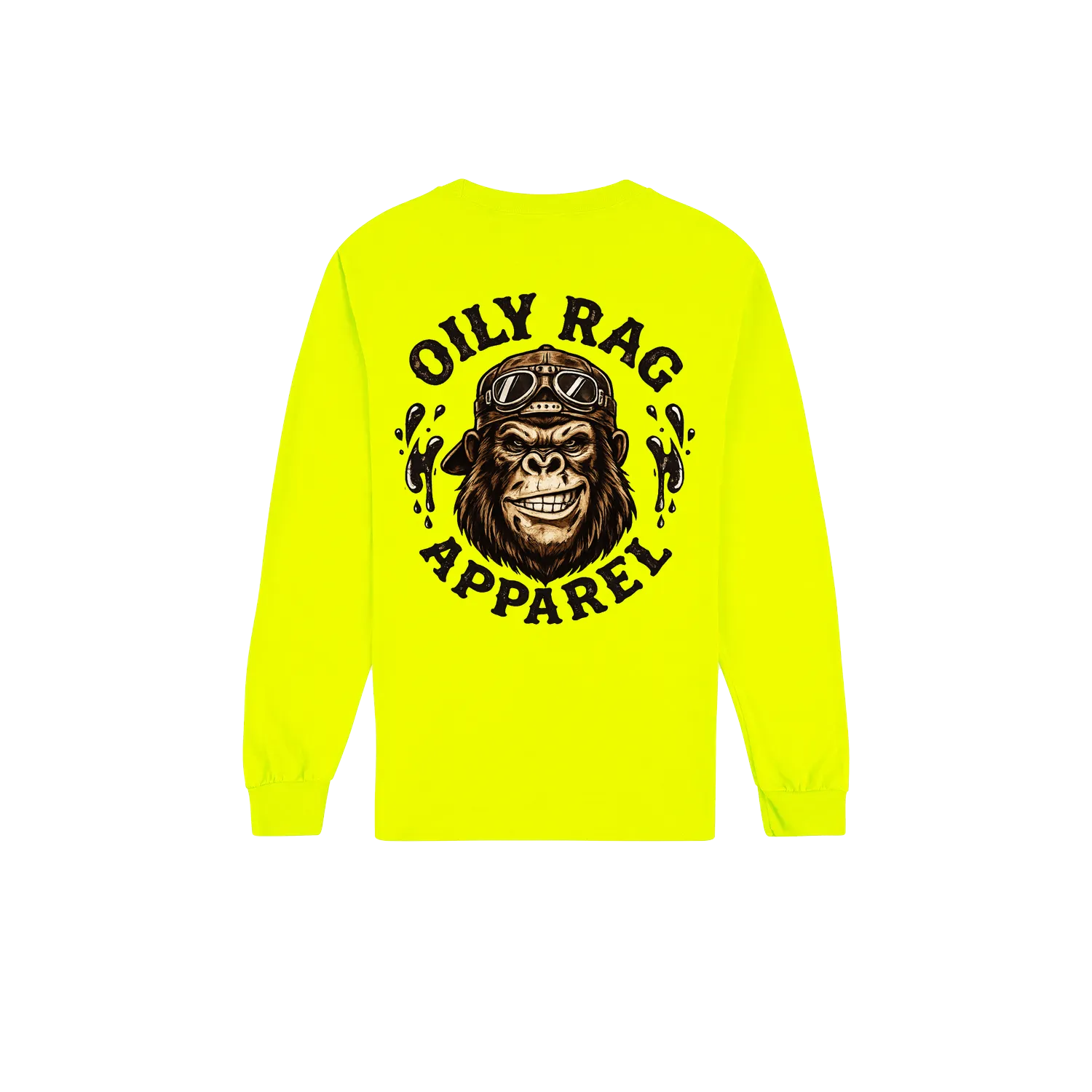 Safety Green back flat lay
