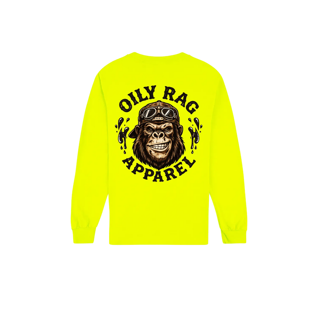 Safety Green back flat lay