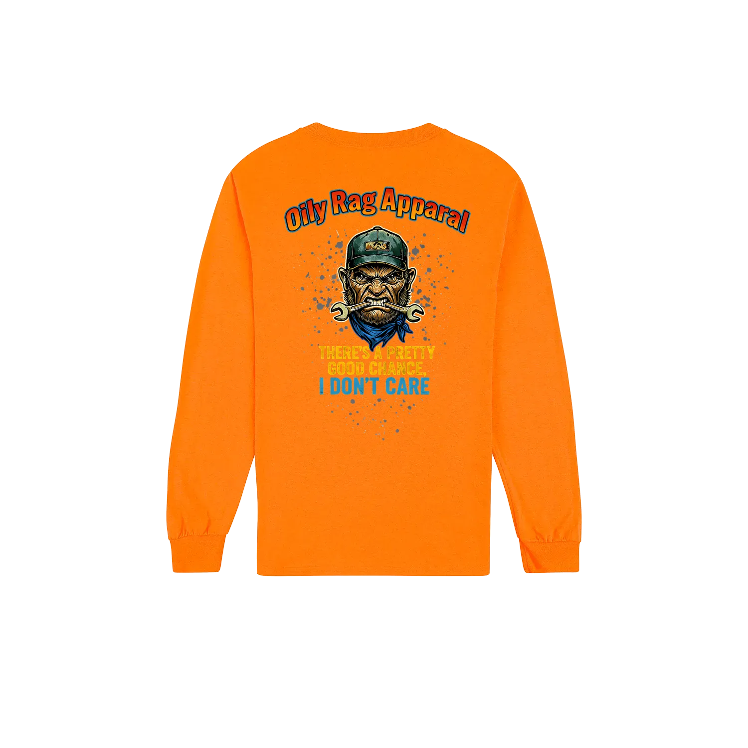 Safety Orange back flat lay