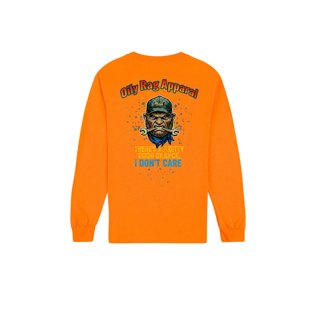 Safety Orange back flat lay