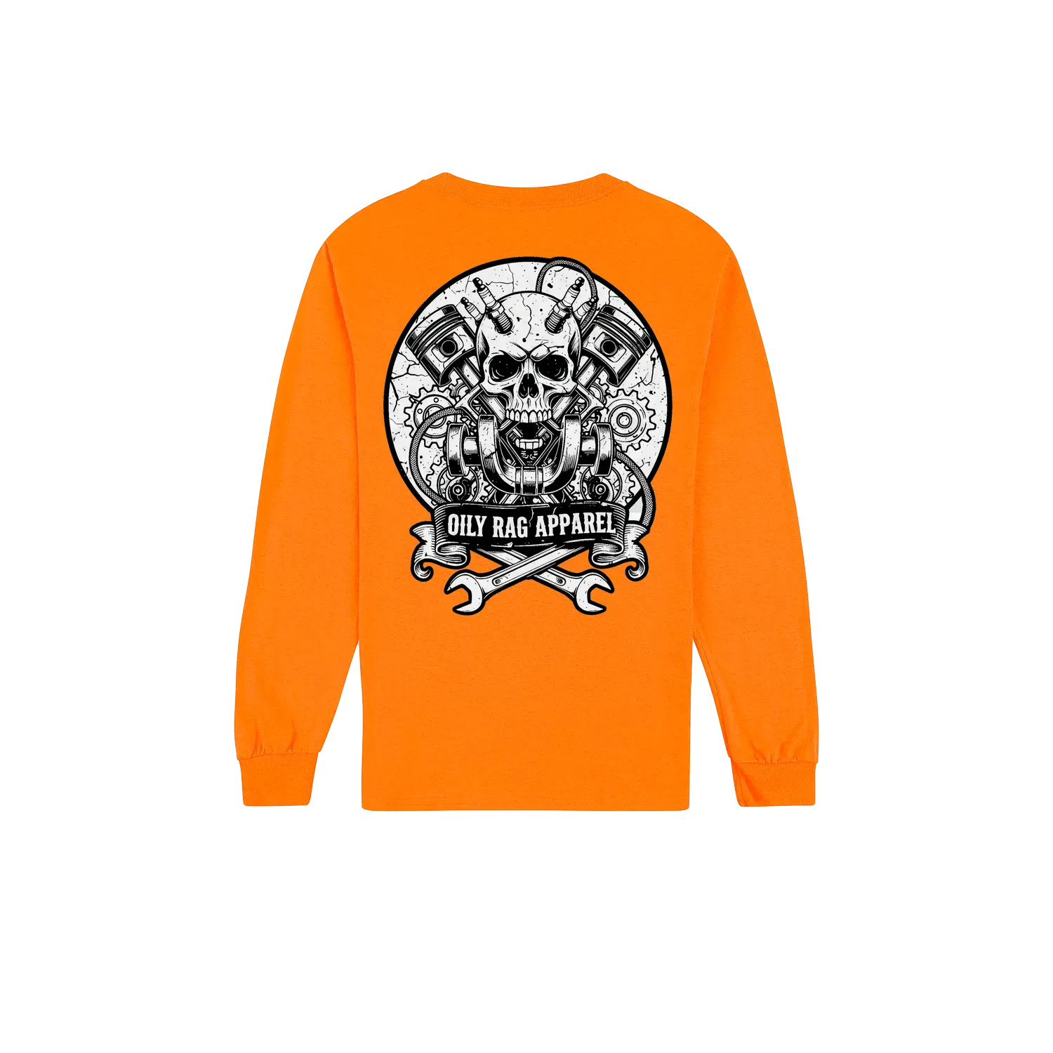 Safety Orange back flat lay
