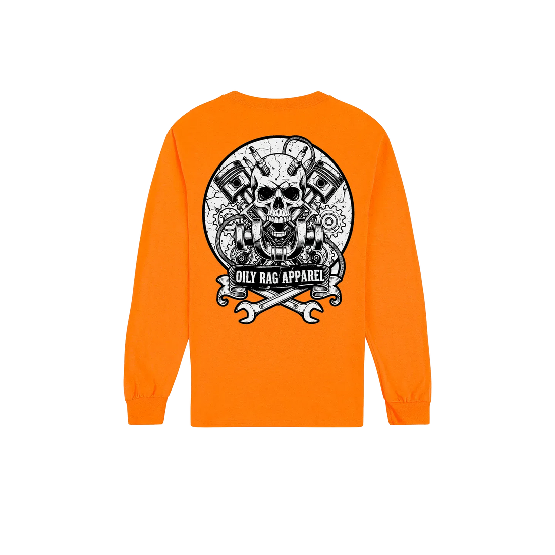 Safety Orange back flat lay