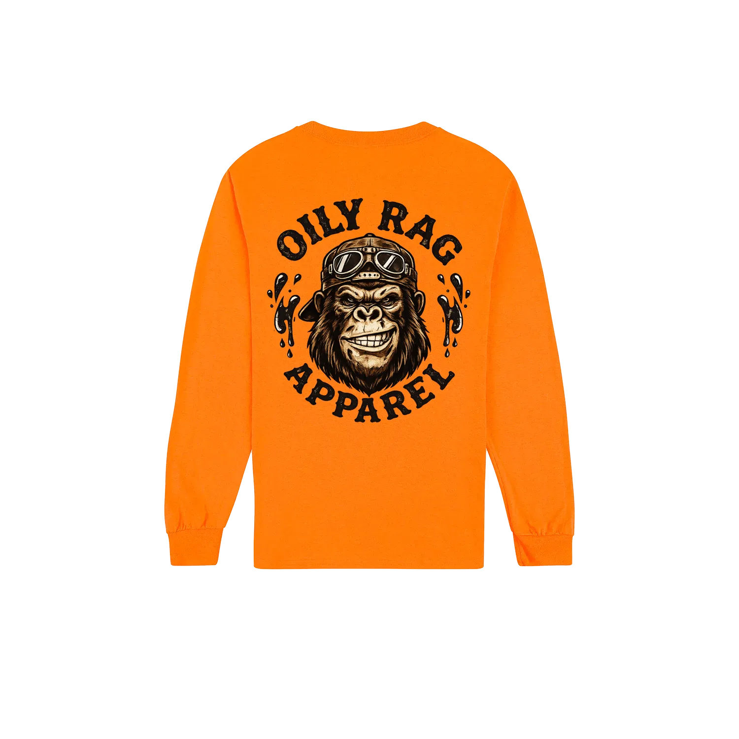 Safety Orange back flat lay