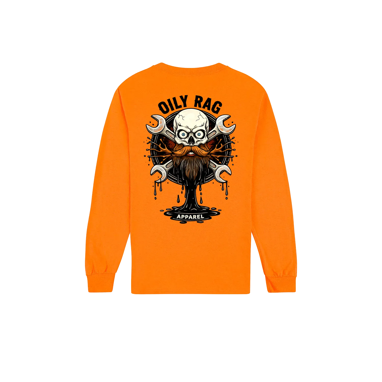 Safety Orange back flat lay
