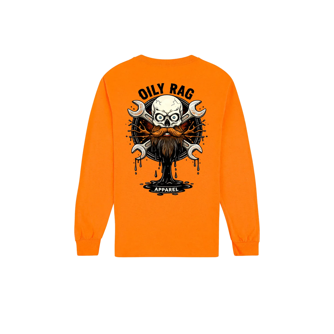Safety Orange back flat lay