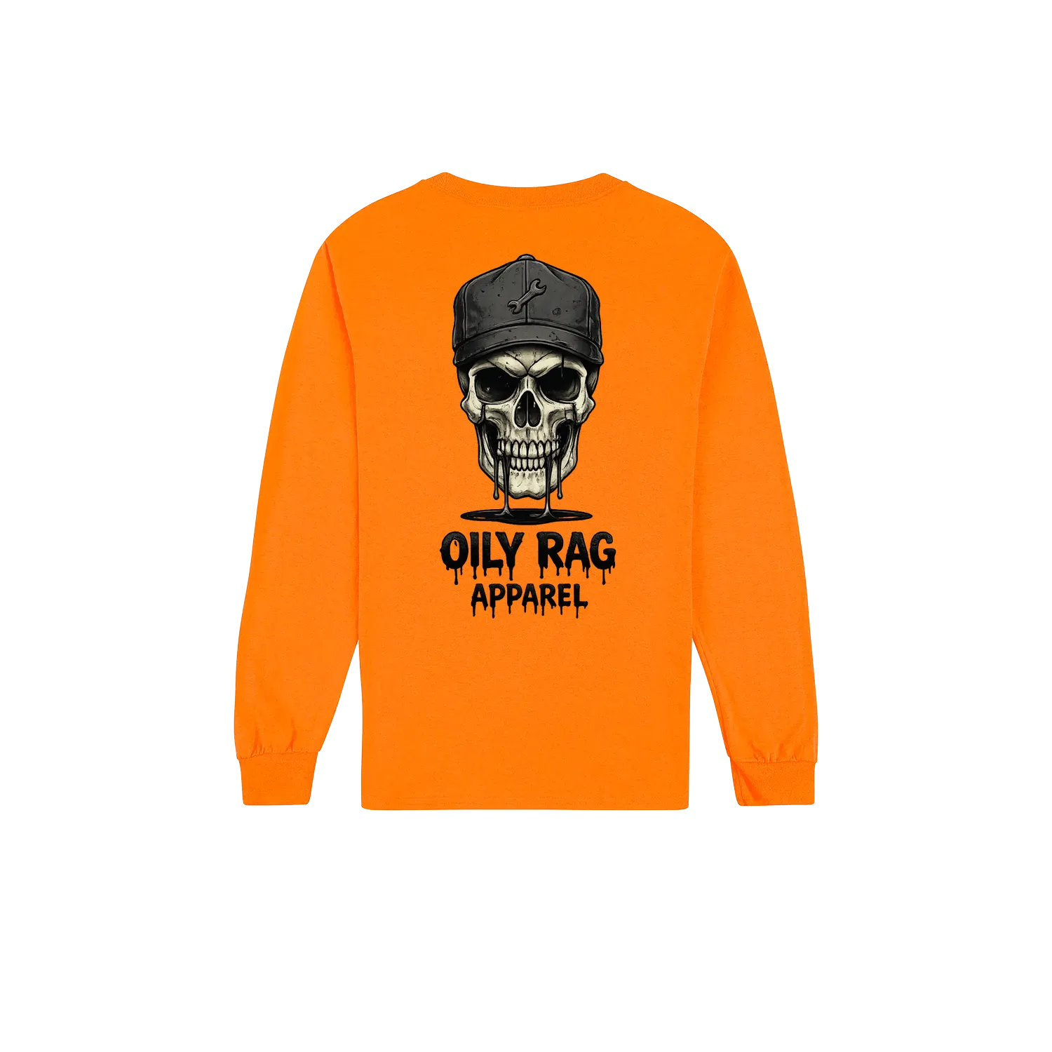 Safety Orange back flat lay