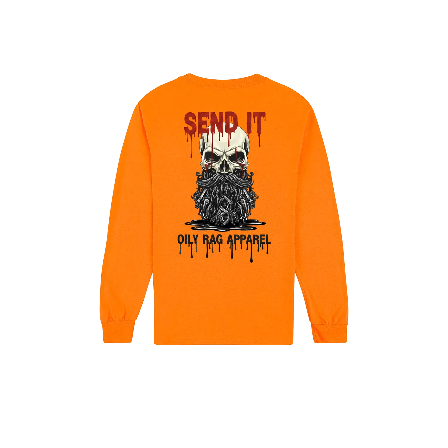 Safety Orange back flat lay