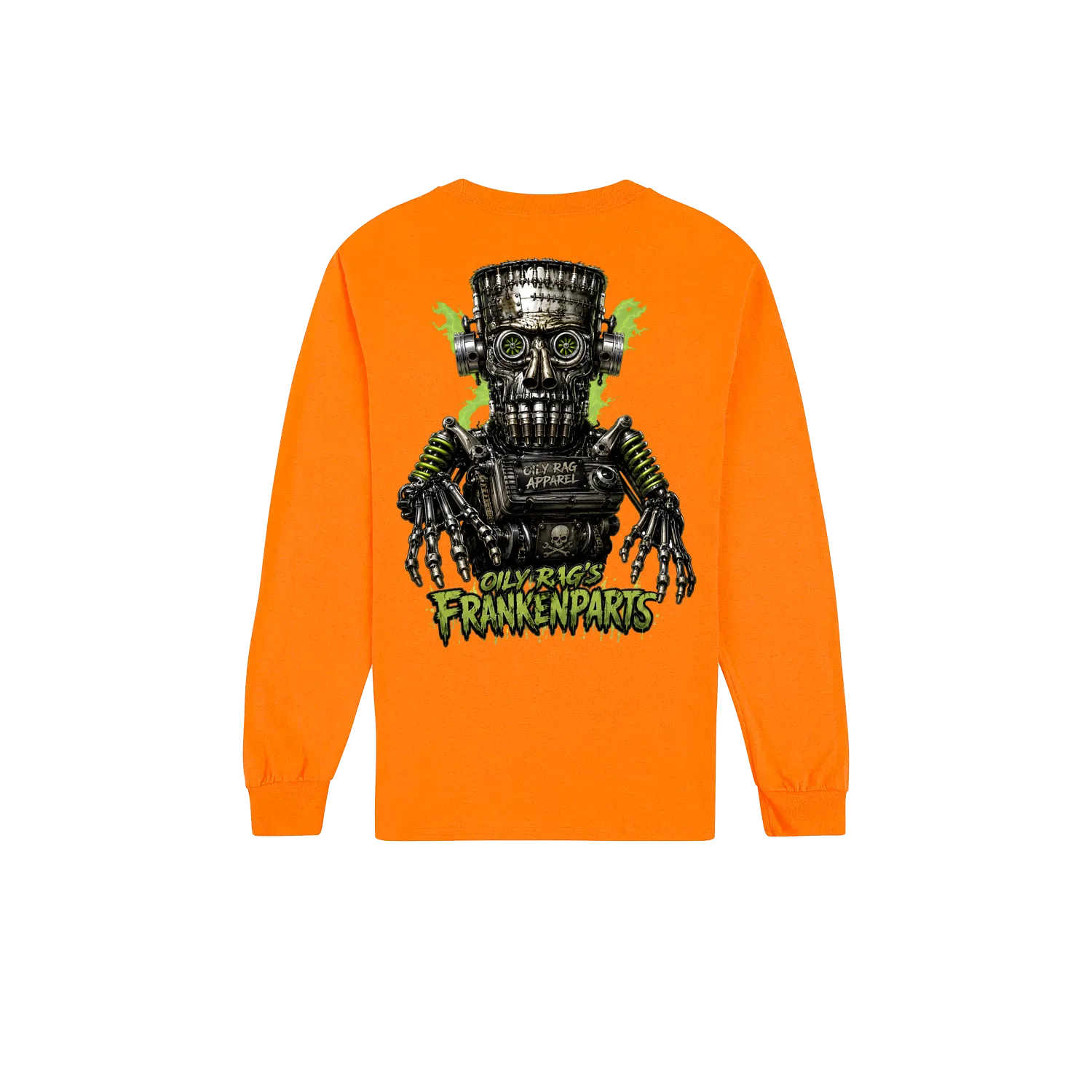 Safety Orange back flat lay