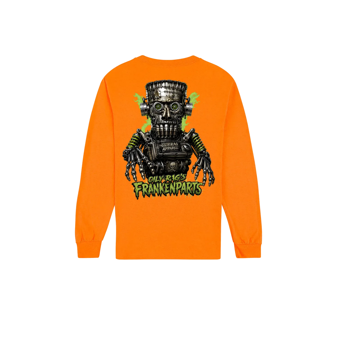Safety Orange back flat lay