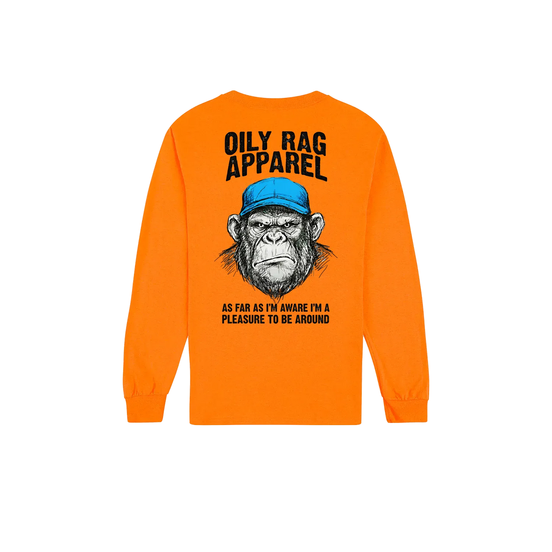 Safety Orange back flat lay