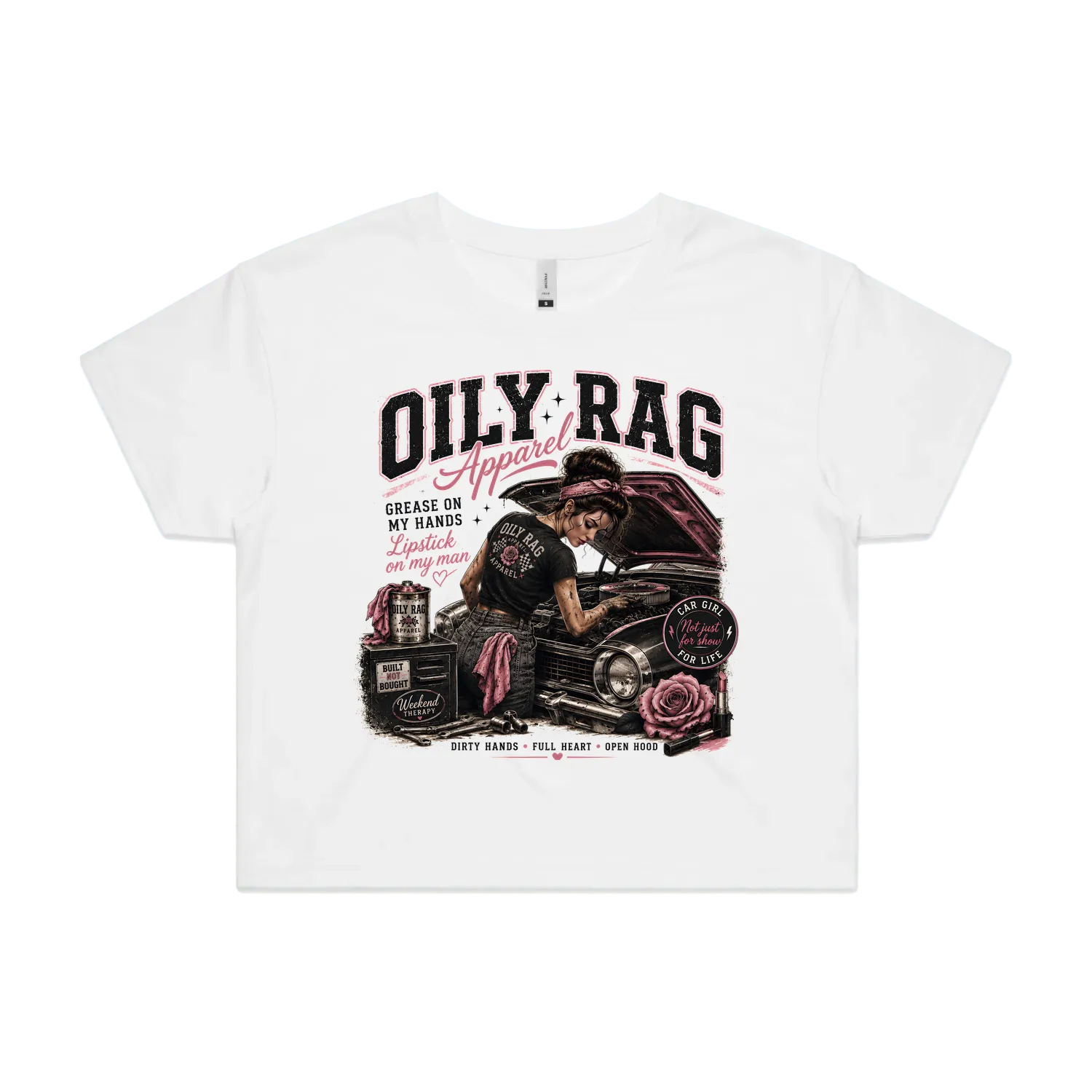 White front flat lay