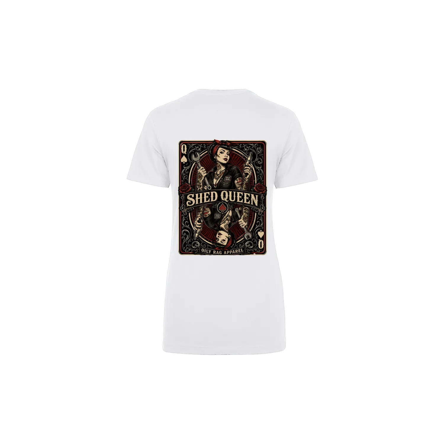White back flat lay