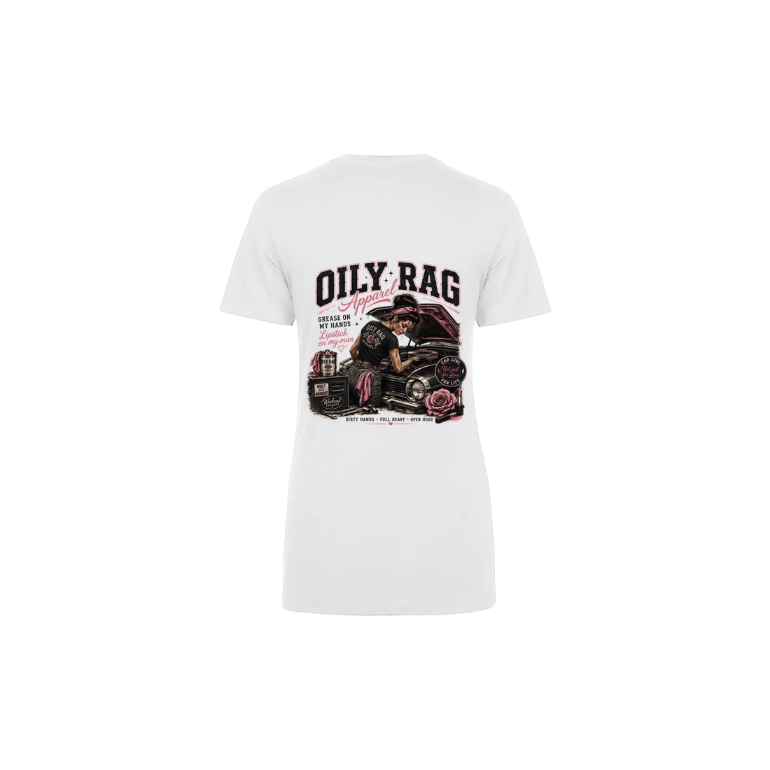 White back flat lay