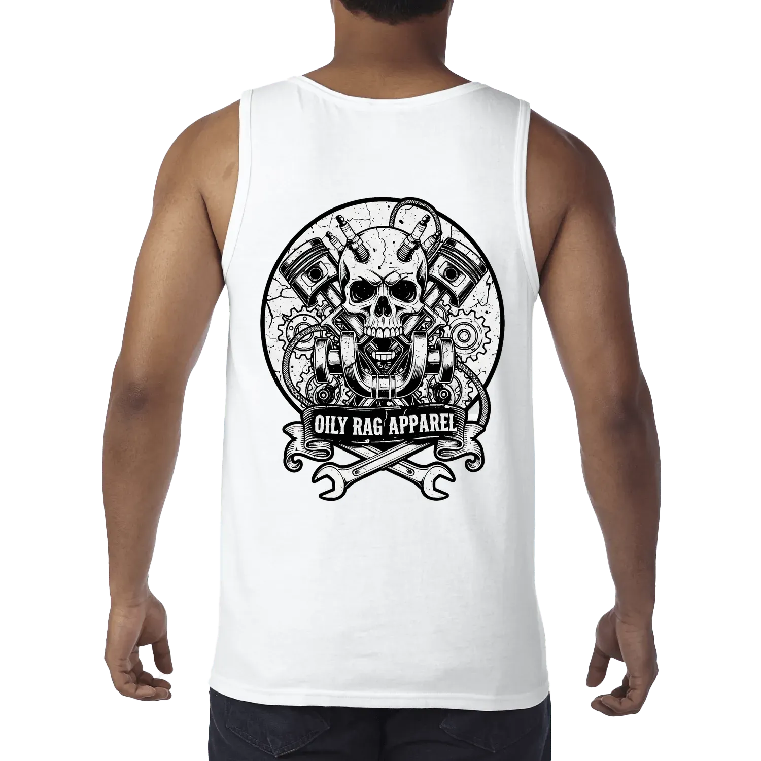 White back flat lay