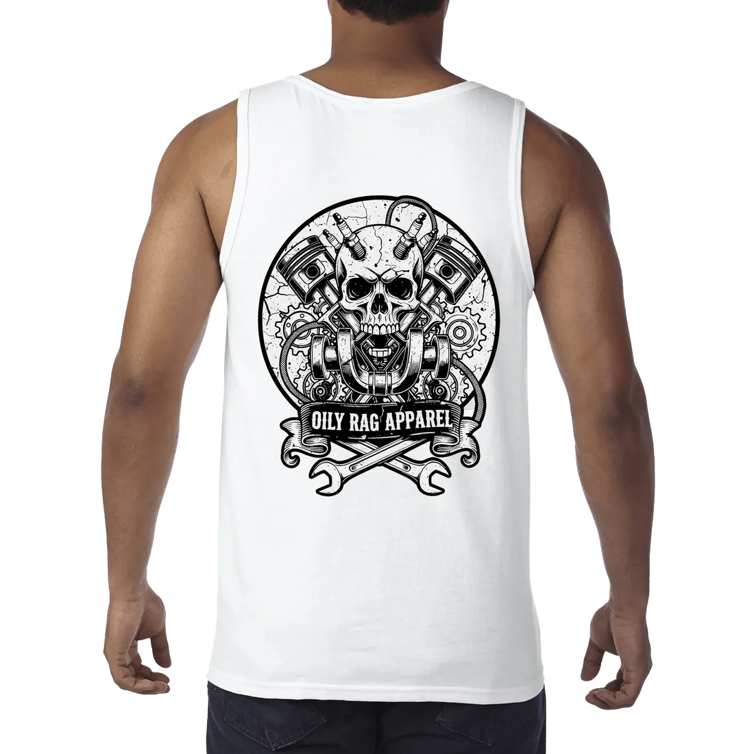 White back flat lay