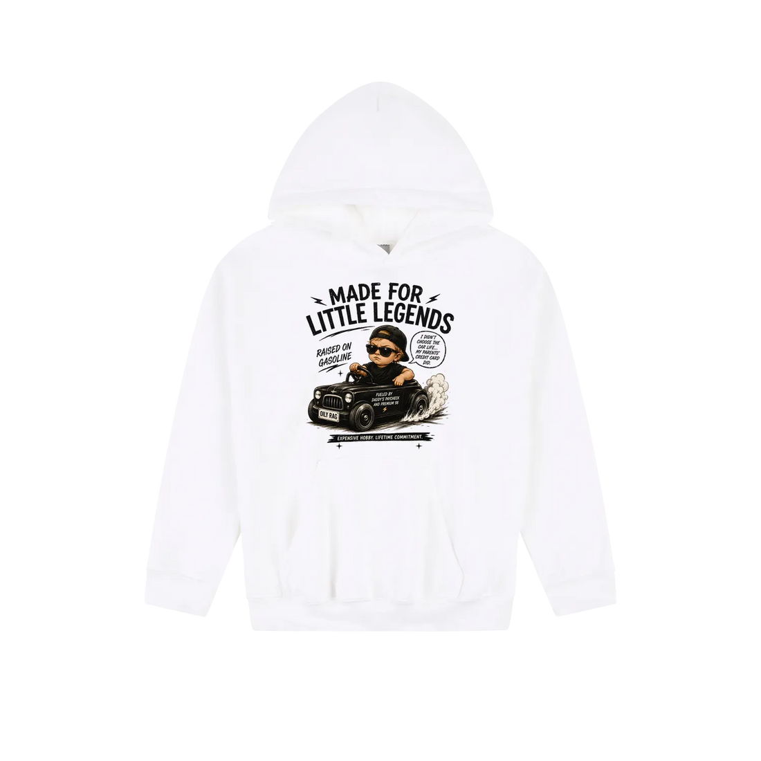 White front flat lay