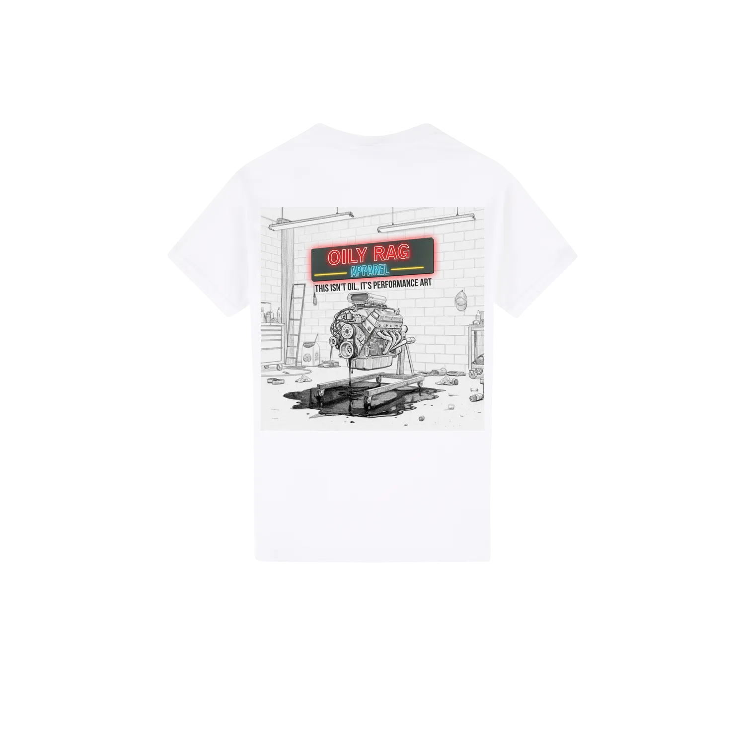 White back flat lay