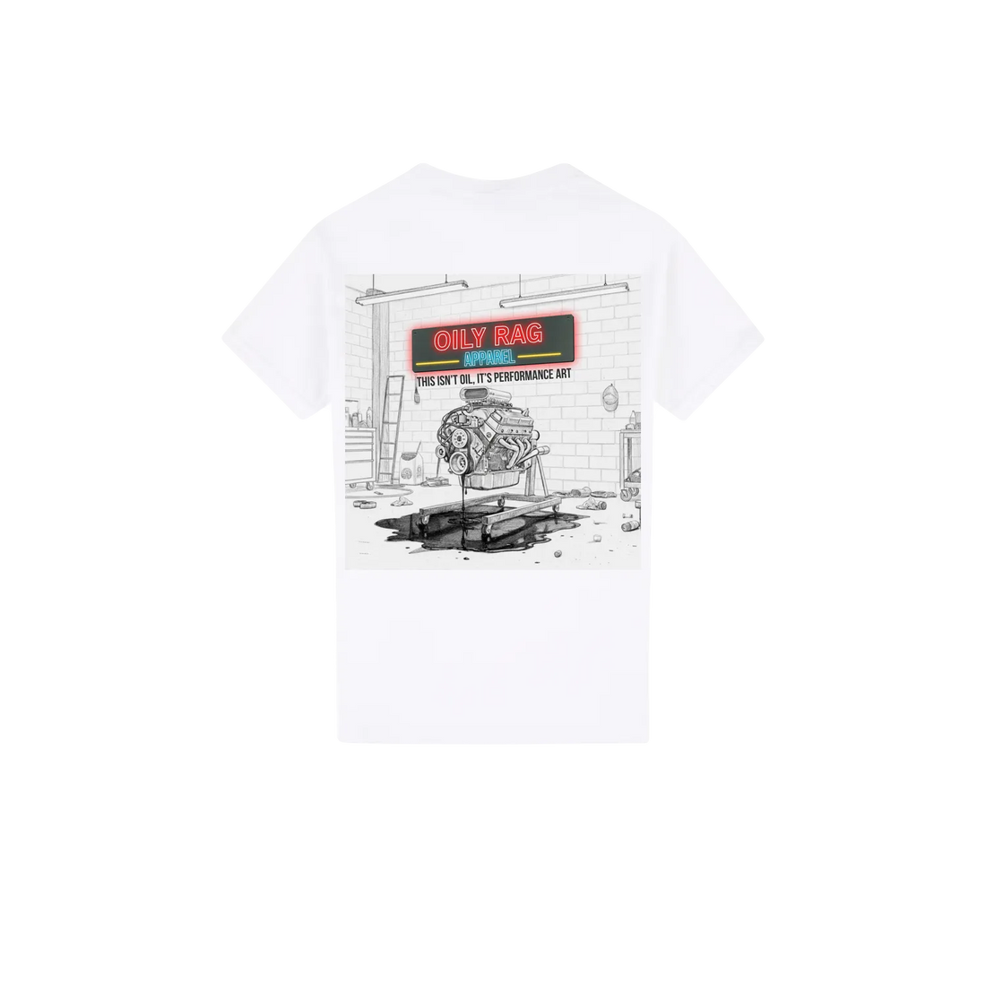 White back flat lay
