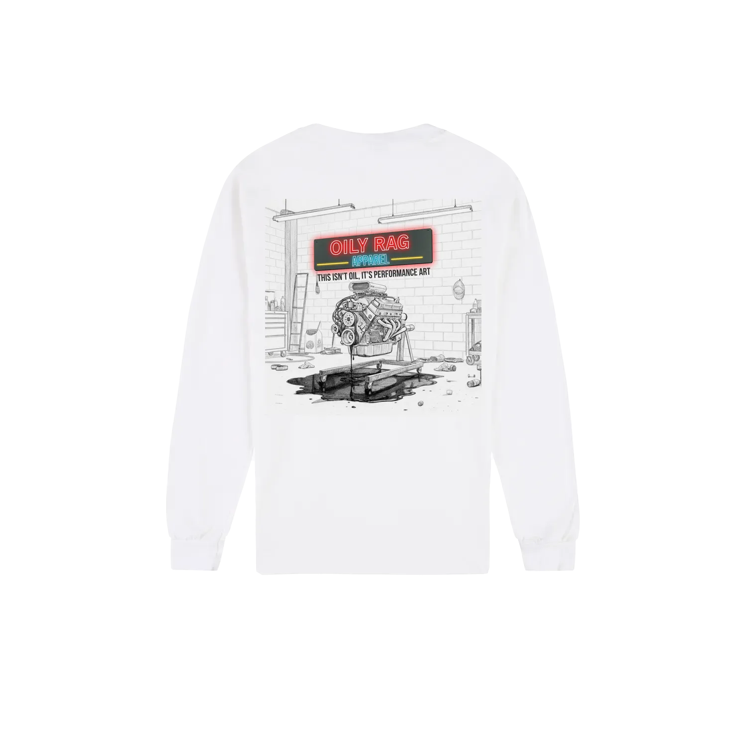 White back flat lay