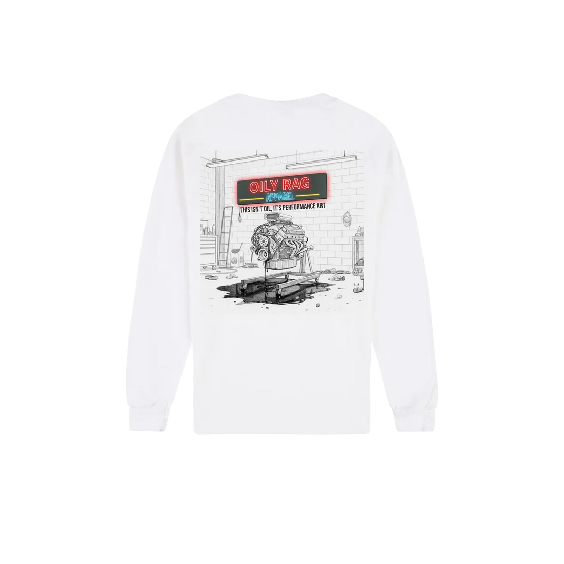 White back flat lay
