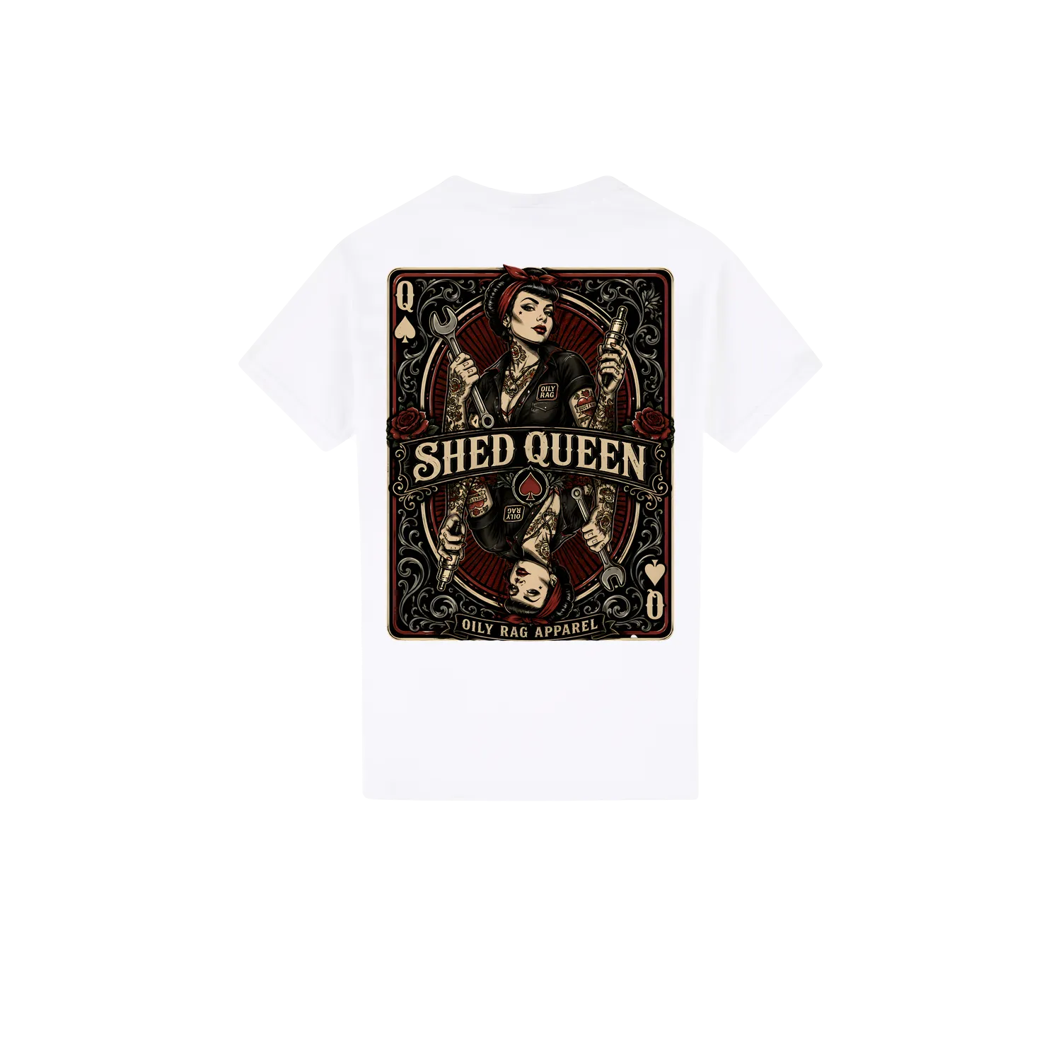 White back flat lay
