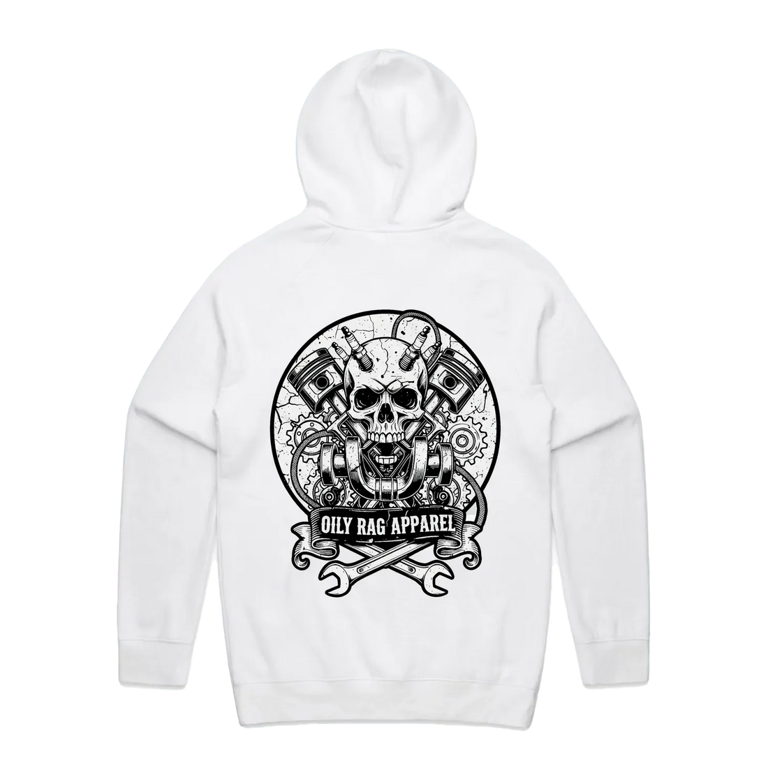 White back flat lay