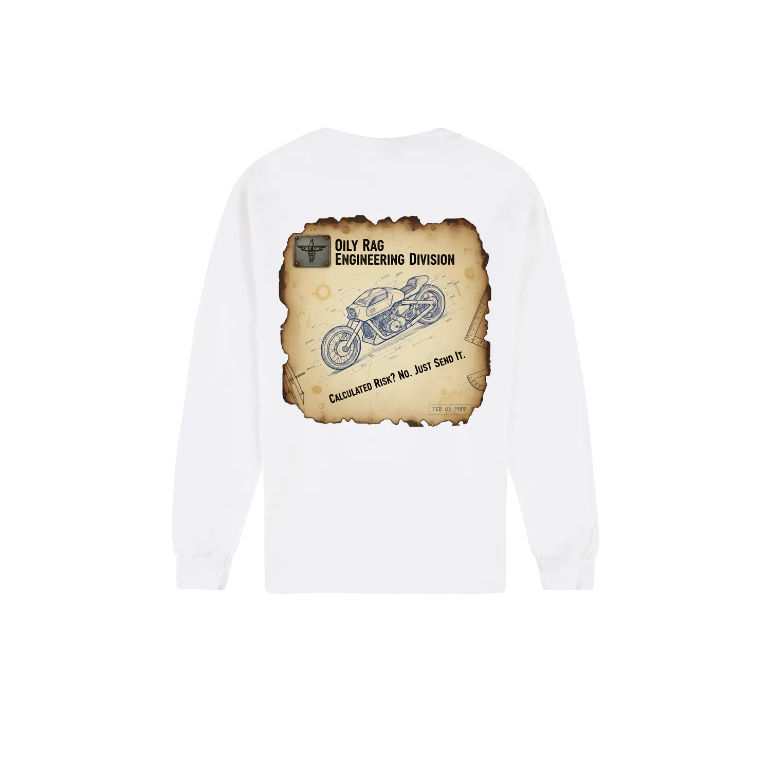 White back flat lay