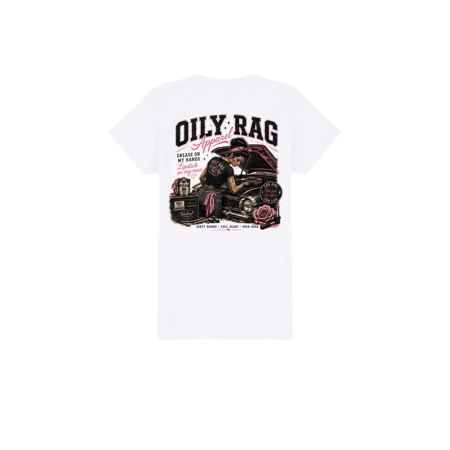 White back flat lay